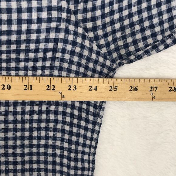 UNTUCKIT 100% Linen Shirt Men's XXL Blue Gingham Check Short Sleeve Button Up EC - Picture 8 of 10